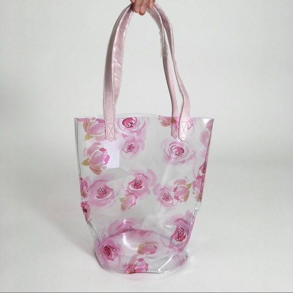 twelvenyc clear floral tote